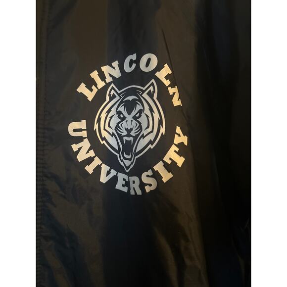 EUC StylePlus Lincoln University Waterproof Jacket Hooded Pockets Zipper Size L - Picture 2 of 8